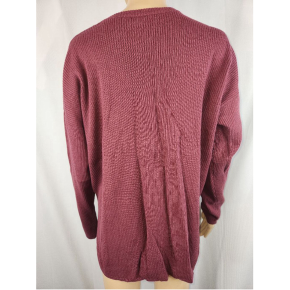 Elle | Sweater | Women | Knit | Burgundy | Size Large - Picture 5 of 7